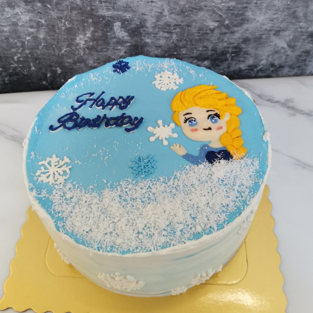 手绘Elsa蛋糕（Elsa Birthday Cake）